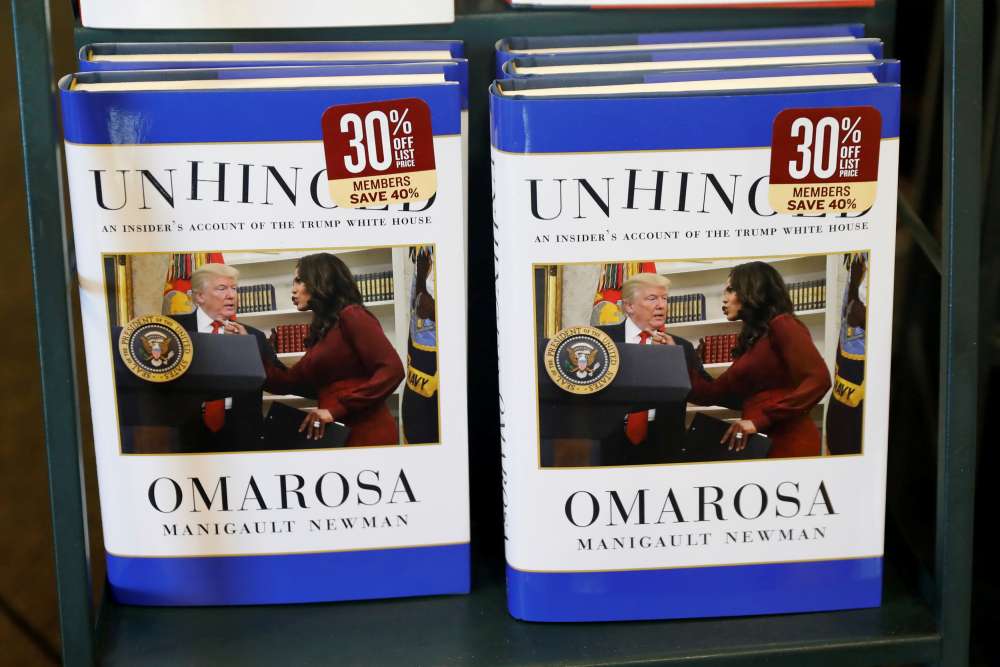 Omarosa's 'Unhinged' settles for No. 2 spot on U.S. best-seller list