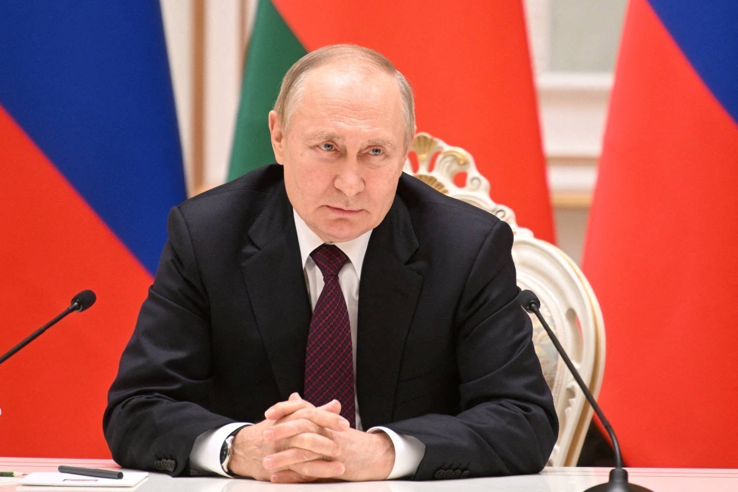Russian President Vladimir Putin And Belarusian President Alexander Lukashenko Attend A News Conference In Minsk