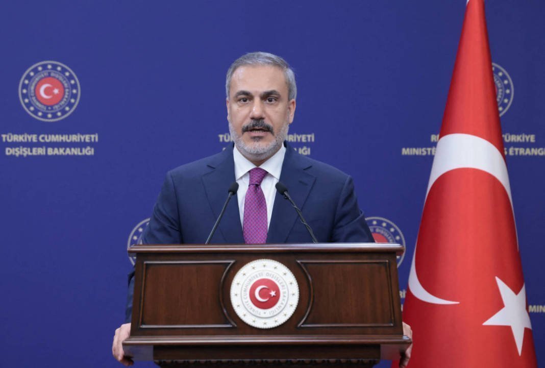 Turkish Fm Fidan Speaks During A Press Conference In Ankara
