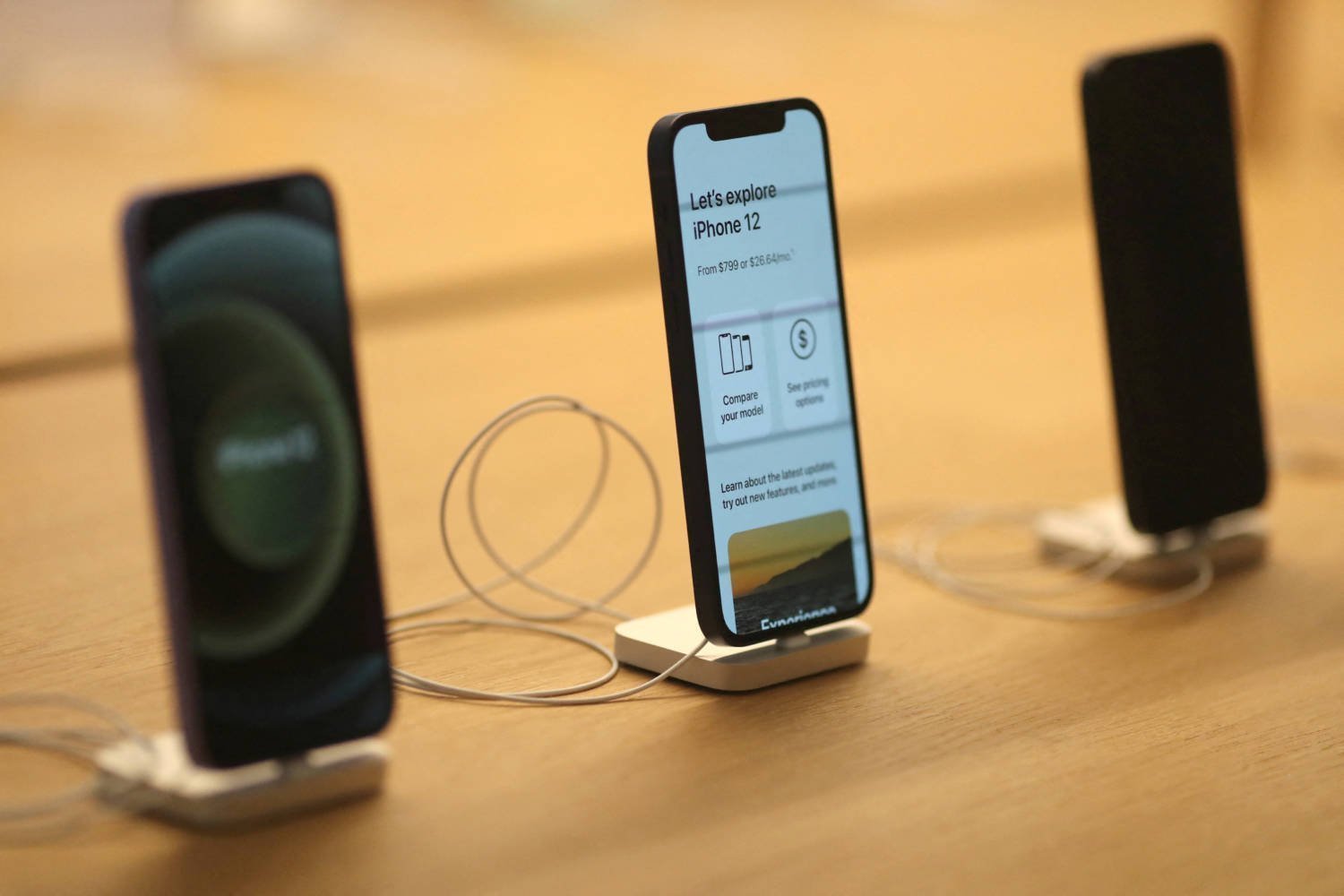 File Photo: Iphone 12 Phones Are Seen At The New Apple Store On Broadway In Downtown Los Angeles
