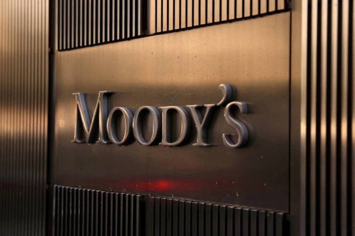 File Photo: Signage Is Seen Outside The Moody's Corporation Headquarters In Manhattan, New York