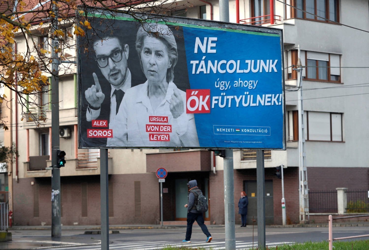 File Photo: A Government Billboard Is Seen In Budapest