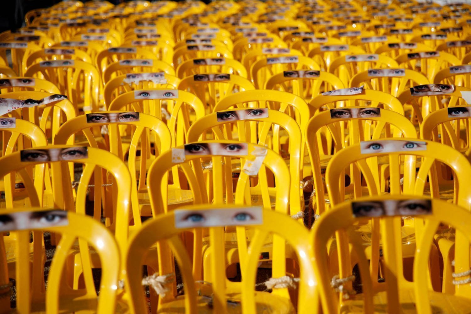 An Art Installation Aimed To Draw Attention To The Hostages Taken By Hamas