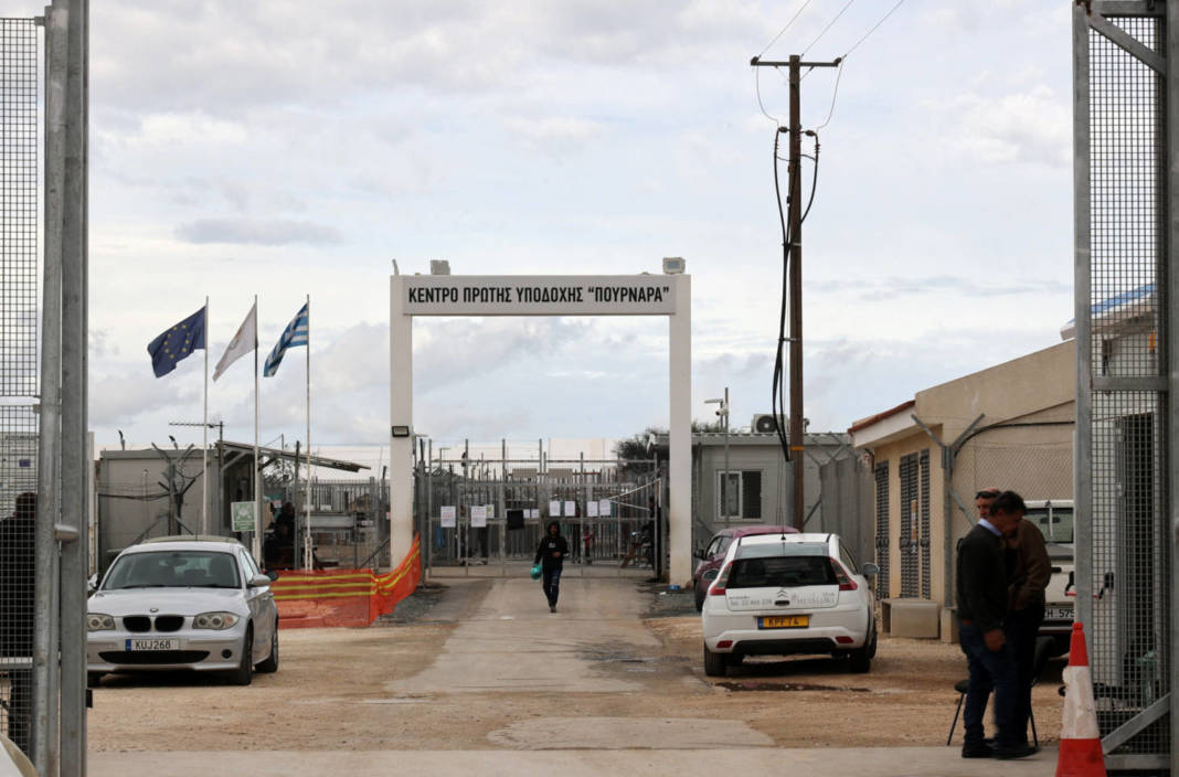 Man Walks At Pournara Refugee Camp In Kokkinotrimithia On The Outskirts Of Nicosia