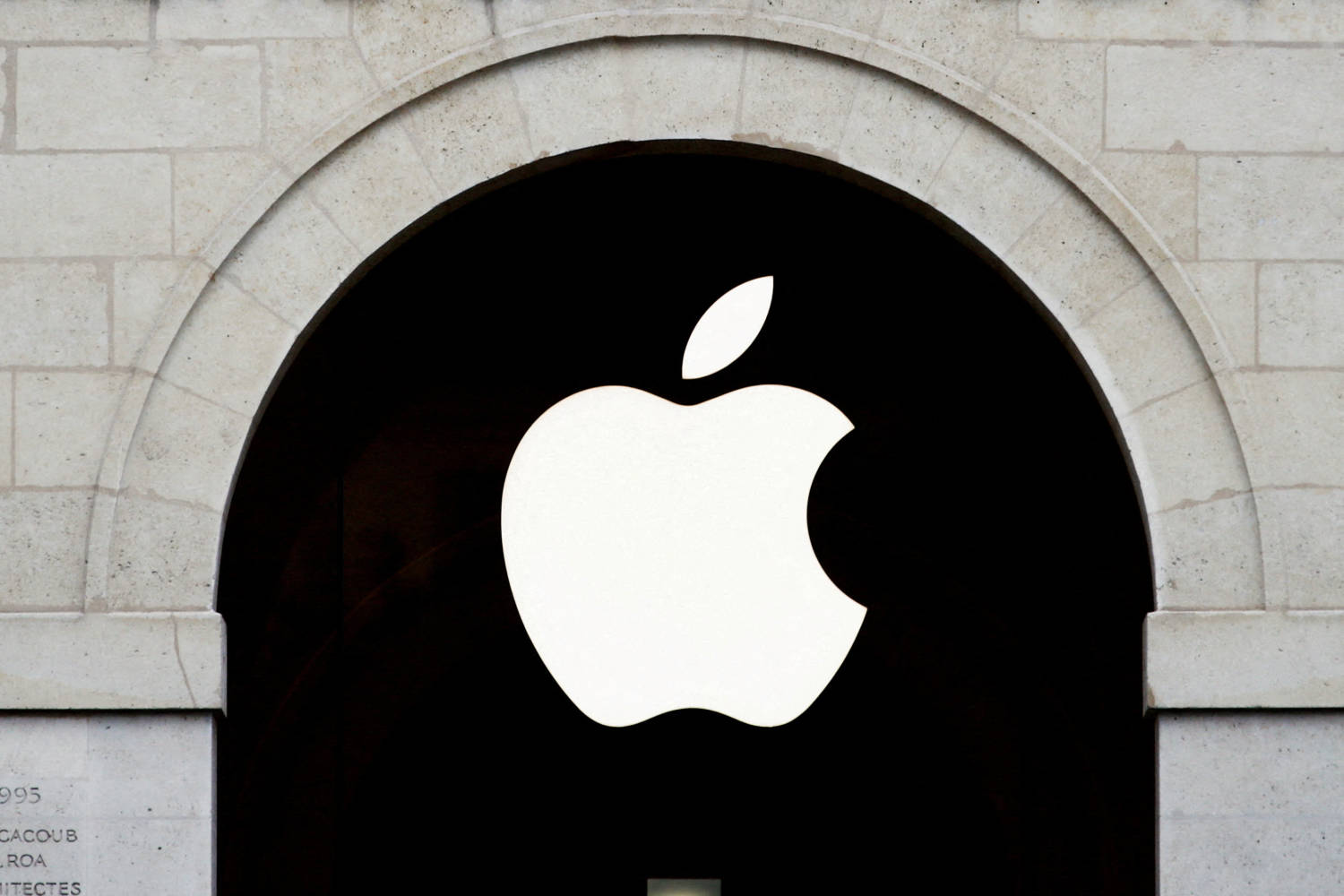 File Photo: Apple Logo Is Seen On The Apple Store At The Marche Saint Germain In Paris