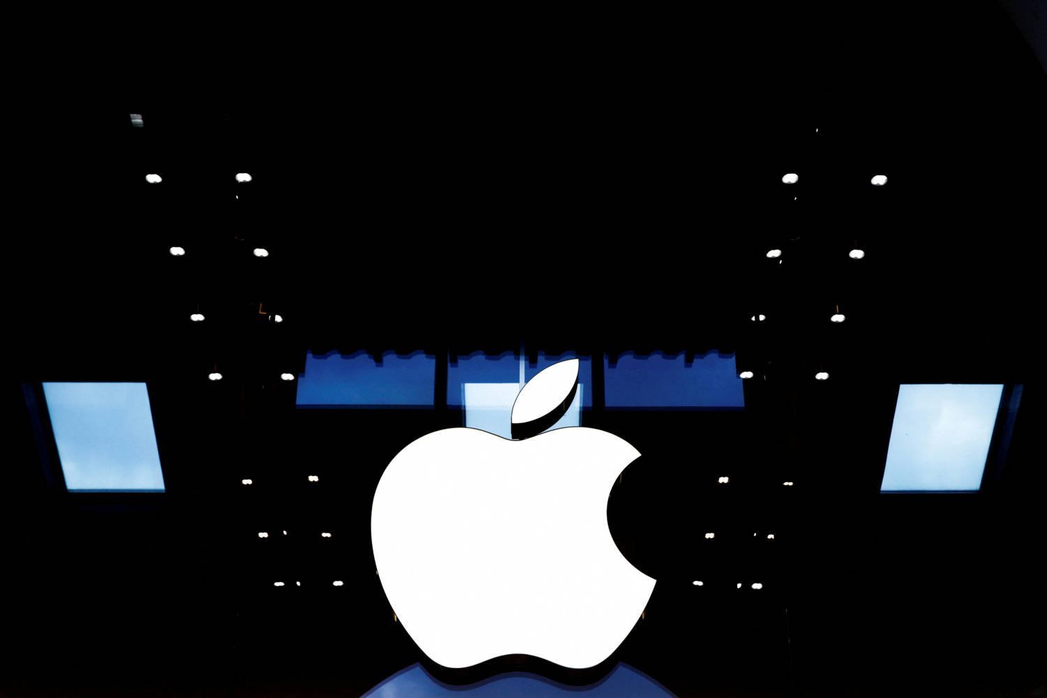 File Photo: Apple Logo Is Seen On The Apple Store At The Marche Saint Germain In Paris