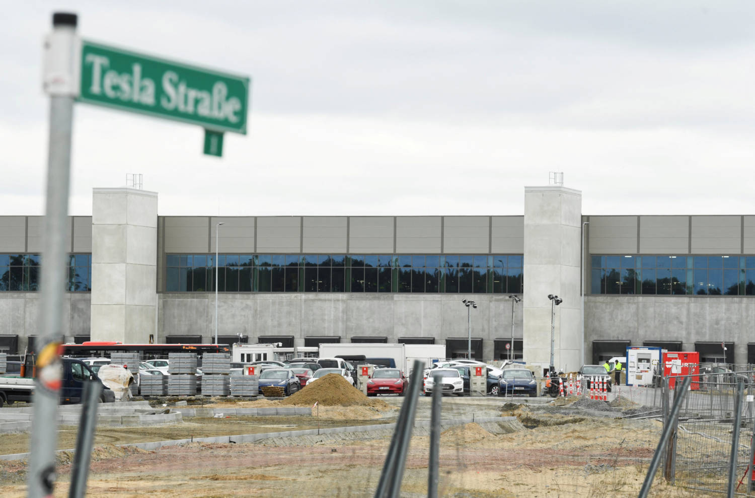 File Photo: General View Of The Construction Site Of Tesla's Electric Car Factory In Gruenheide