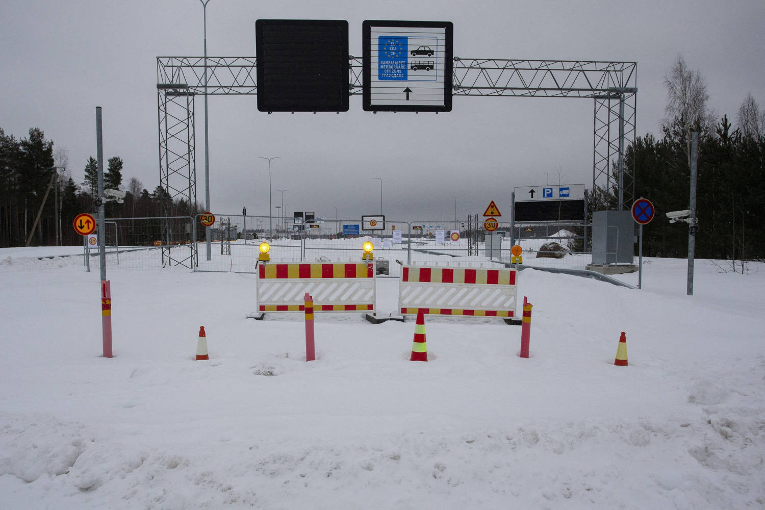 File Photo: Closed Crossing On Finland's Border With Russia, In Virolahti