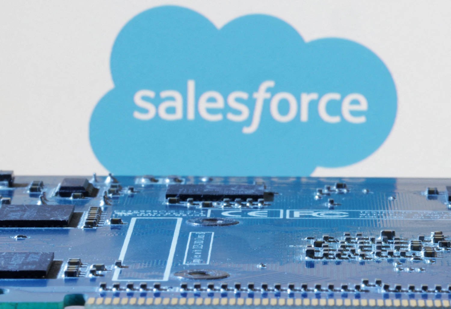 File Photo: Illustration Shows Salesforce Logo