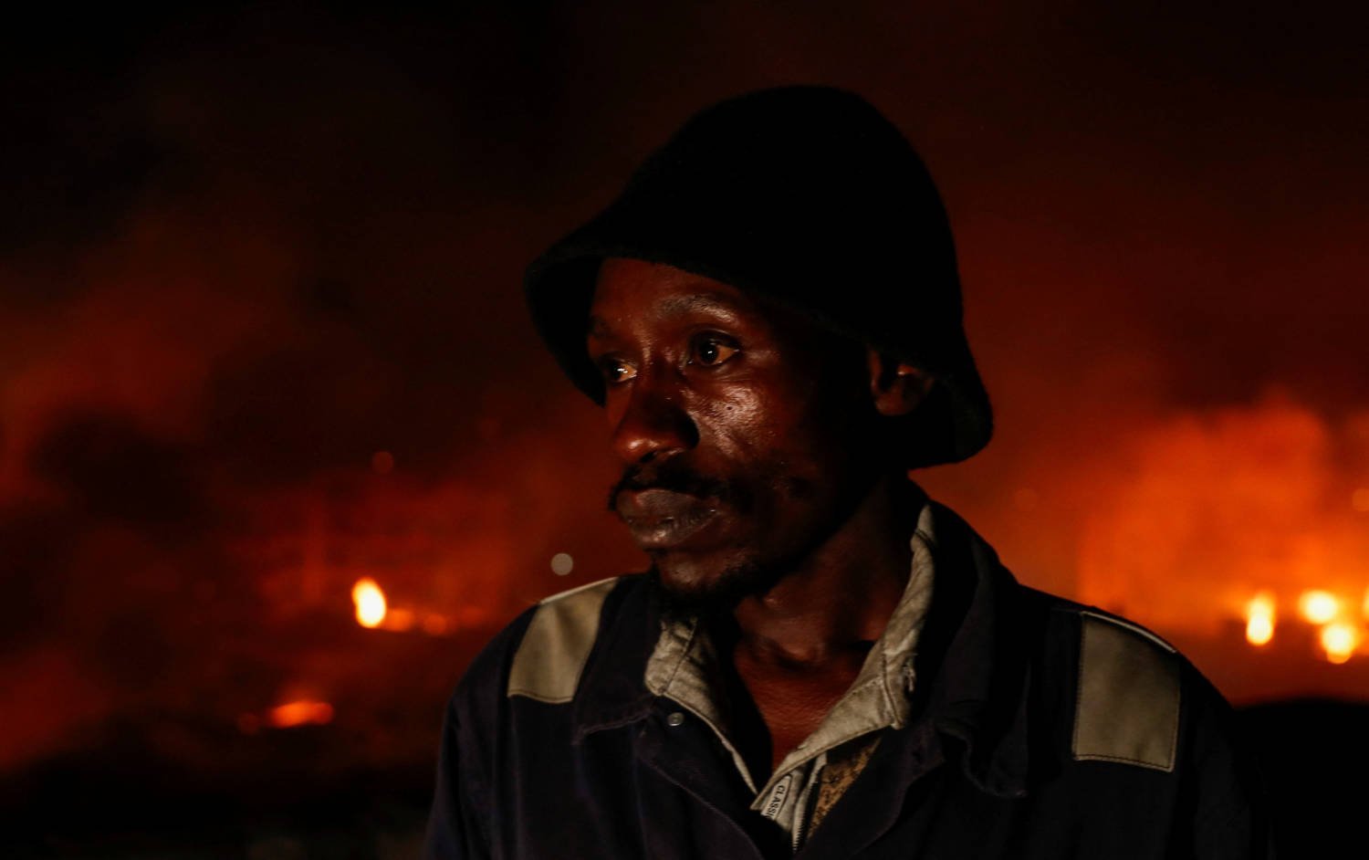 Fire Following An Explosion At A Makeshift Gas Cylinder Refilling Depot At Mradi Estate In Embakasi District Of Nairobi
