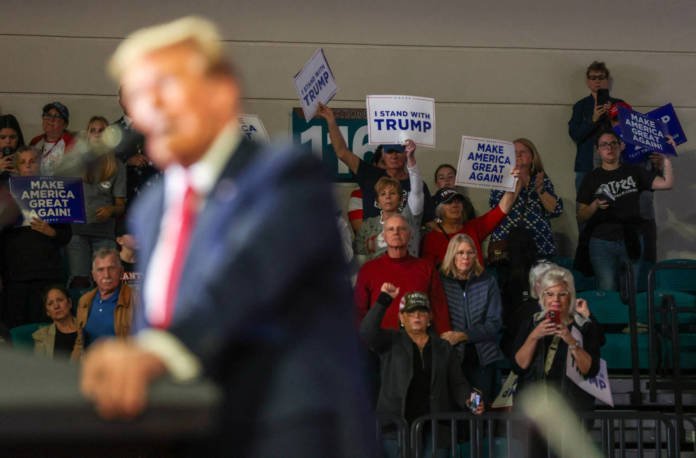 Former U.s. President Donald Trump Attends A Campaign Event In Conway