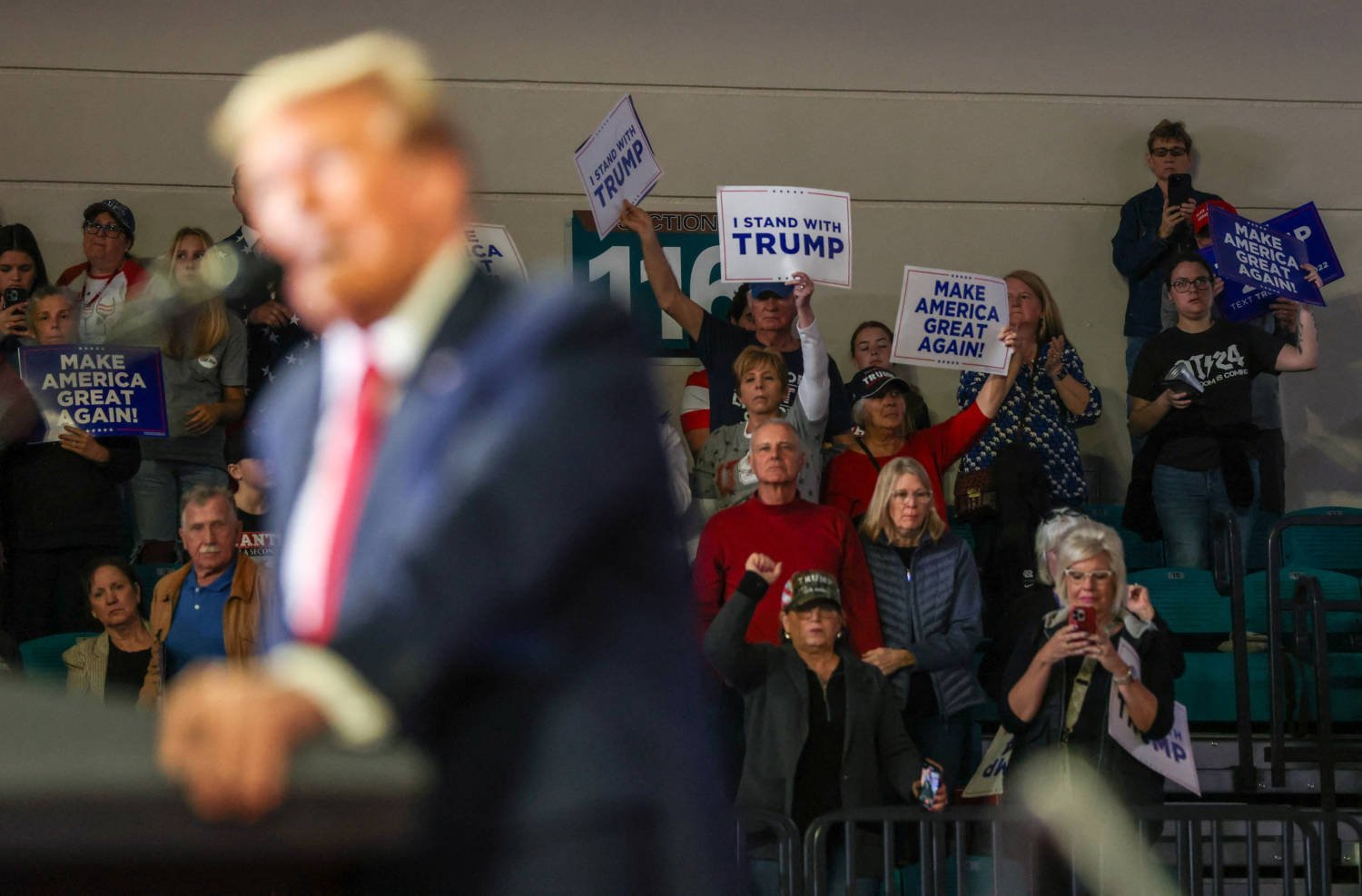 Former U.s. President Donald Trump Attends A Campaign Event In Conway