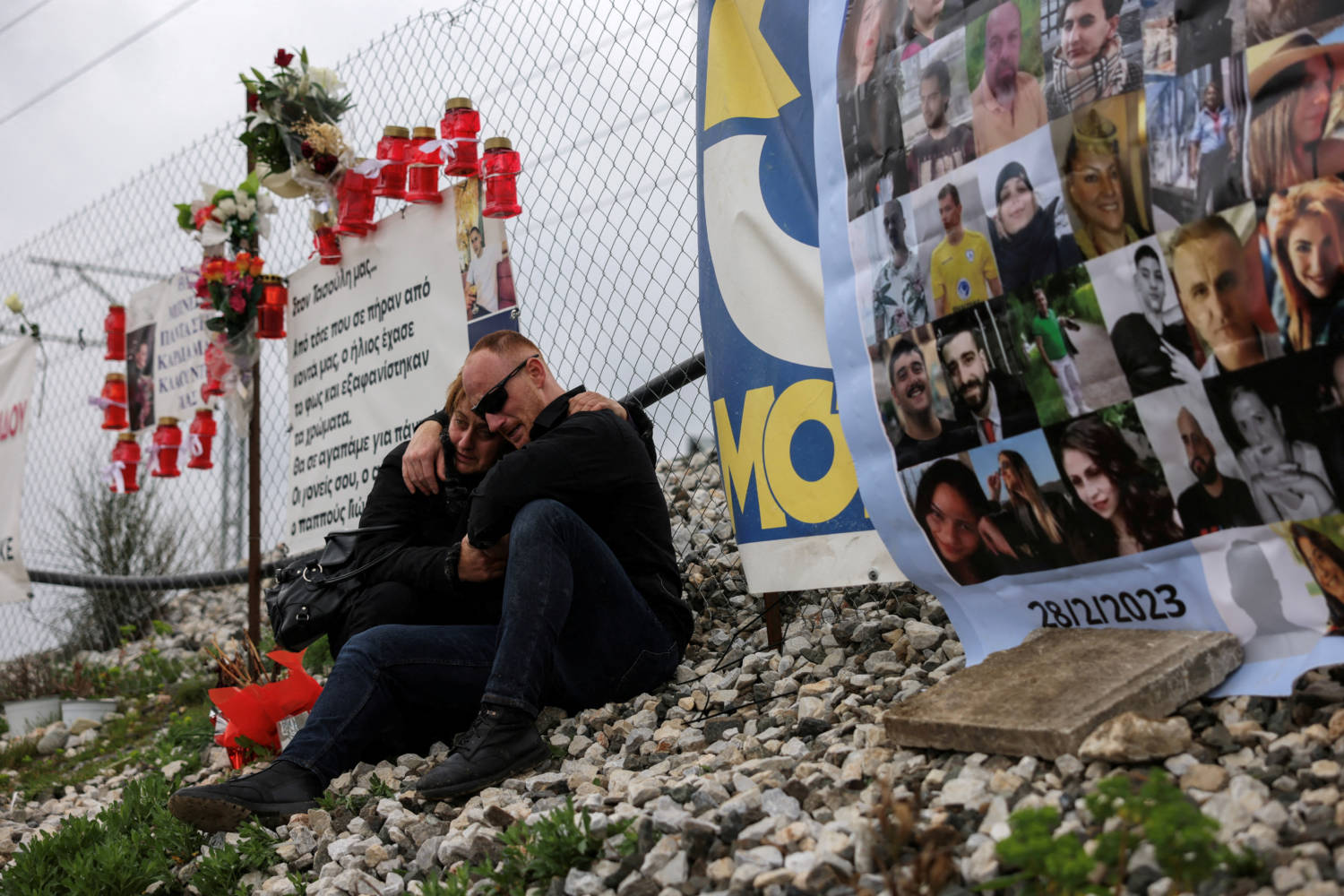 Memorial Service At The Crash Site, To Mark A Year From Greece’s Deadliest Train Crash, In Tempi