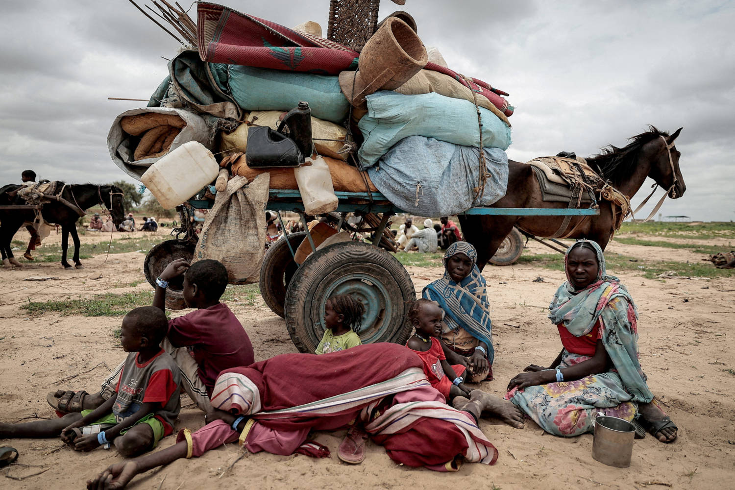File Photo: A Sudanese Family Who Fled The Conflict In Murnei In Sudan's Darfur Region