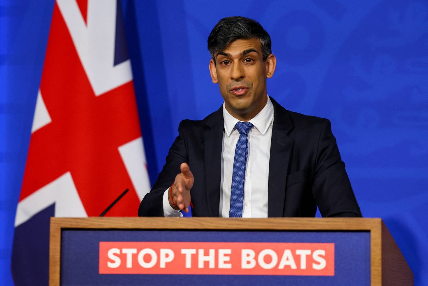 British Pm Sunak Hosts A Press Conference At Downing Street In London