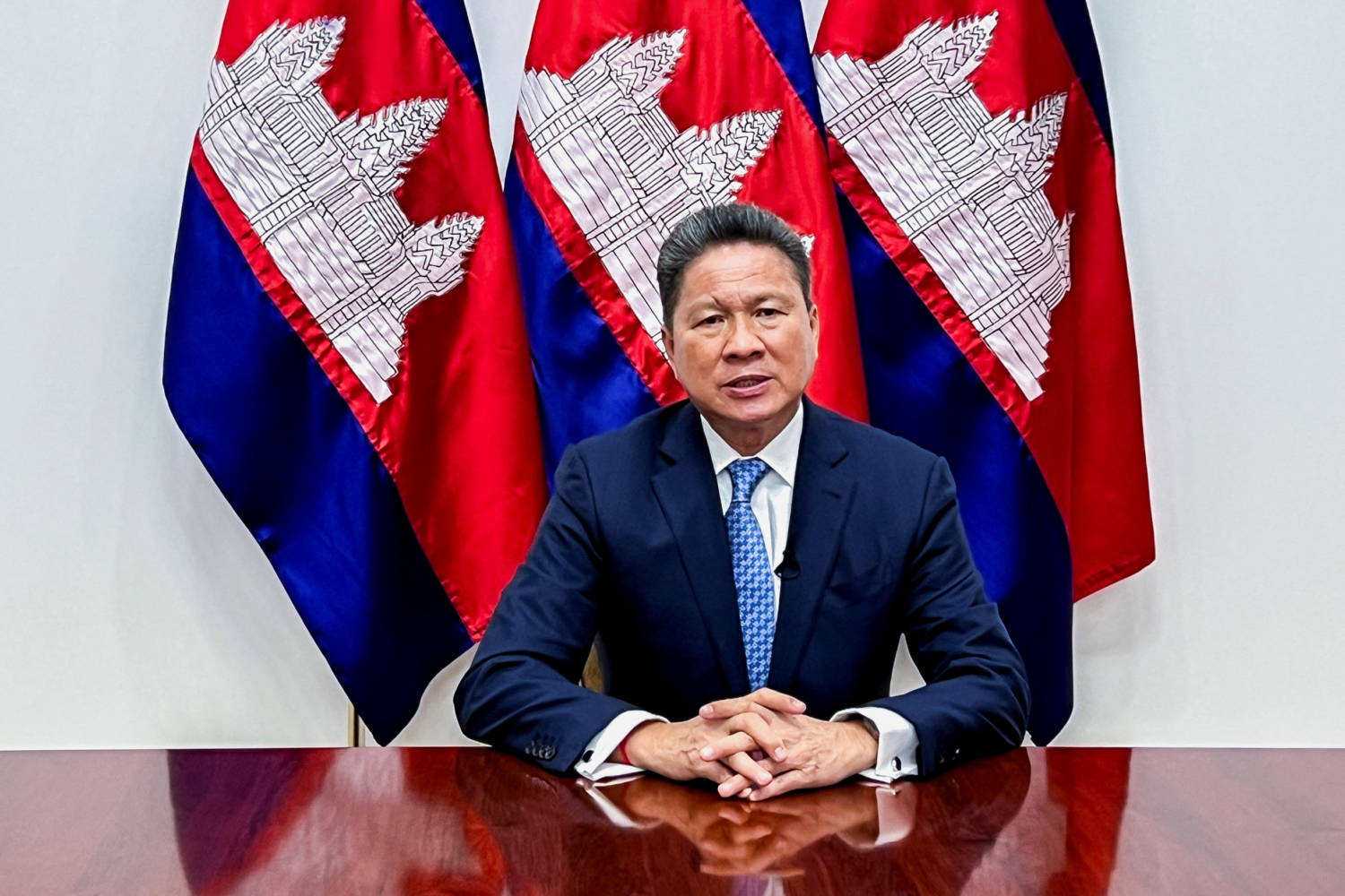 Cambodia's Deputy Prime Minister Sun Chanthol Speaks During An Interview With Reuters In Phnom Penh