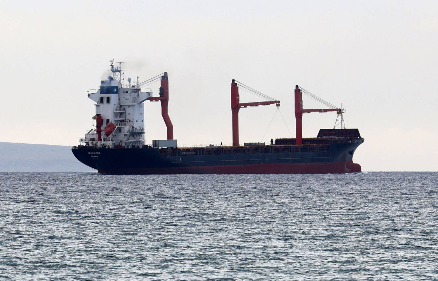 U.s. Flagged Cargo Vessel Carrying Aid To A Pier Built By The U.s. Off Gaza Sets Sail From Larnaca