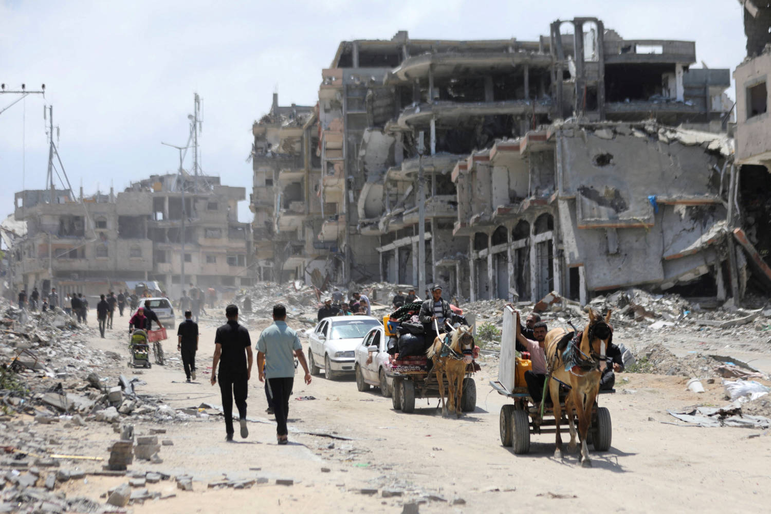 Palestinians Flee Jabalia After The Israeli Military Called On Residents To Evacuate, In The Northern Gaza Strip
