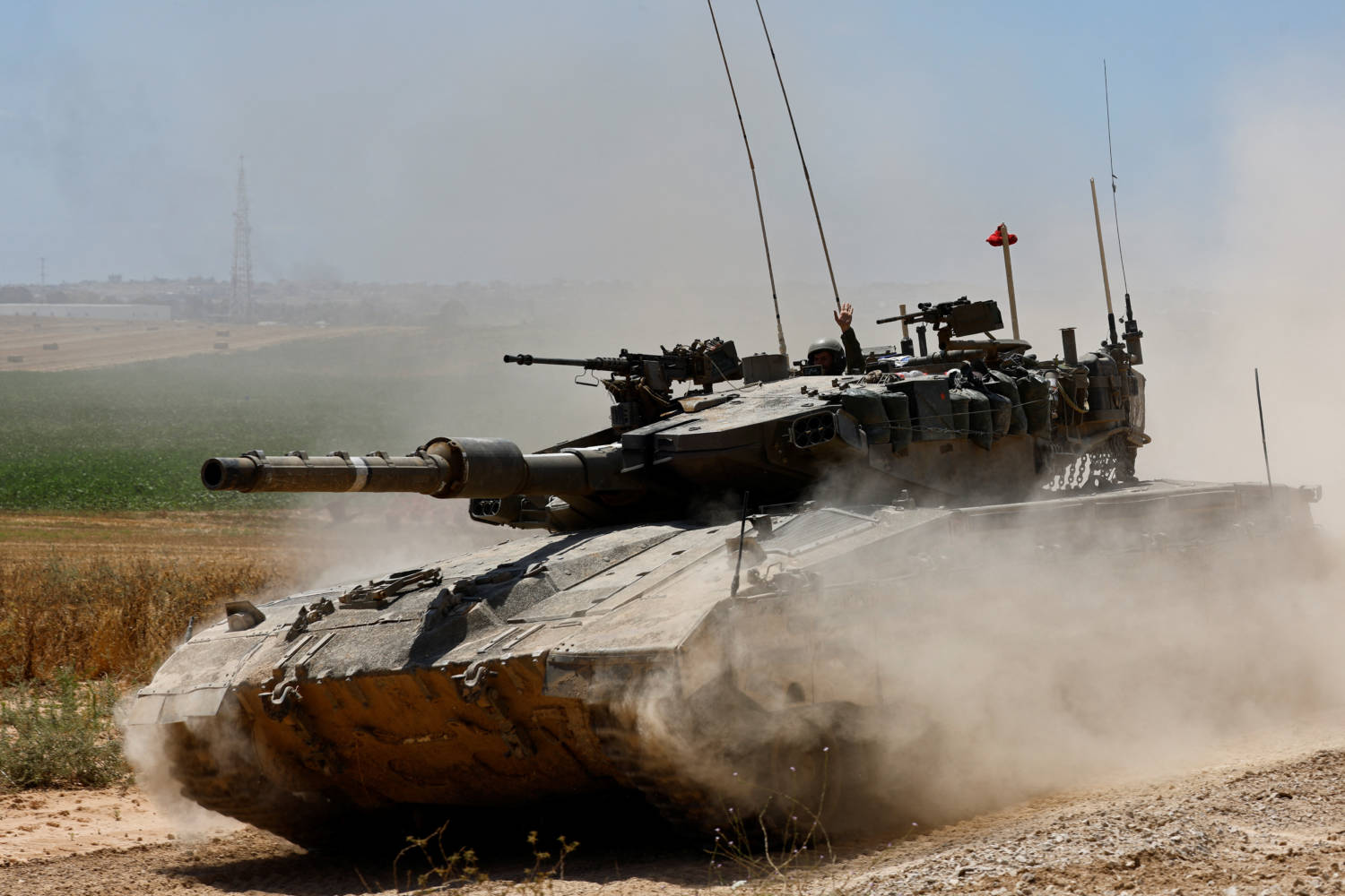 A Tank Manoeuvres Near The Israel Gaza Border