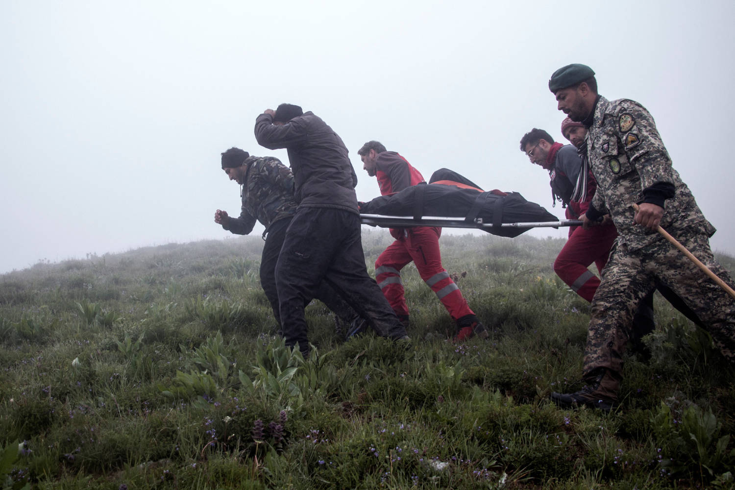 Rescue Team Works Following A Crash Of A Helicopter Carrying Iran's President Ebrahim Raisi, In Varzaqan