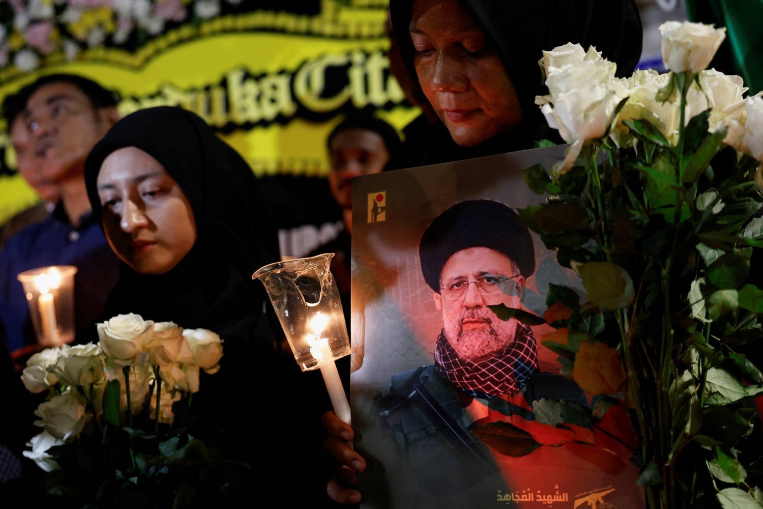Vigil Outside The Iranian Embassy In Jakarta