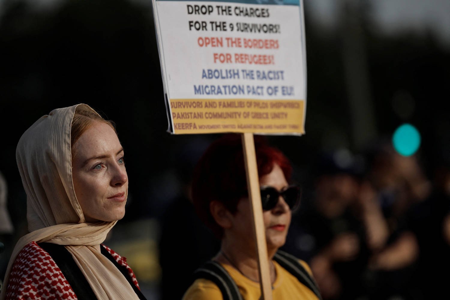 Protest Ahead Of The Trial Over Deadly Migrant Shipwreck Calling For Justice And In Support To The Nine Accused Egyptian Survivors