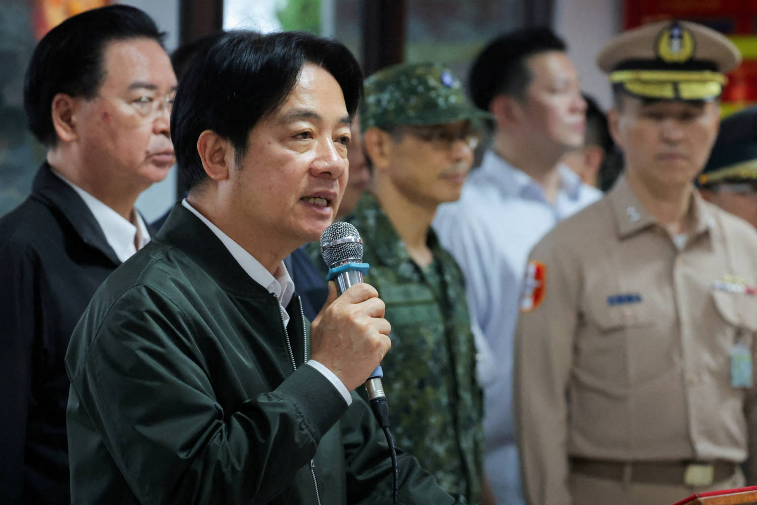 File Photo: Taiwan President Lai Ching Te Makes A Speech During His Visit To A Military Camp In Taoyuan