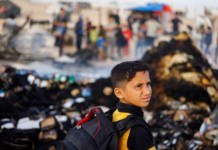 Aftermath Of An Israeli Strike On An Area Designated For Displaced People, In Rafah In The Southern Gaza Strip