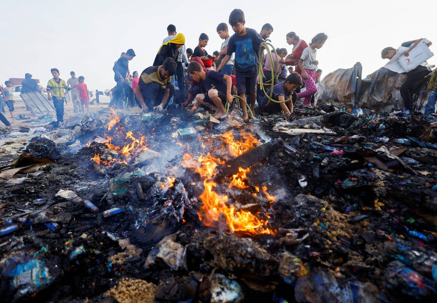 Aftermath Of An Israeli Strike On An Area Designated For Displaced People, In Rafah In The Southern Gaza Strip