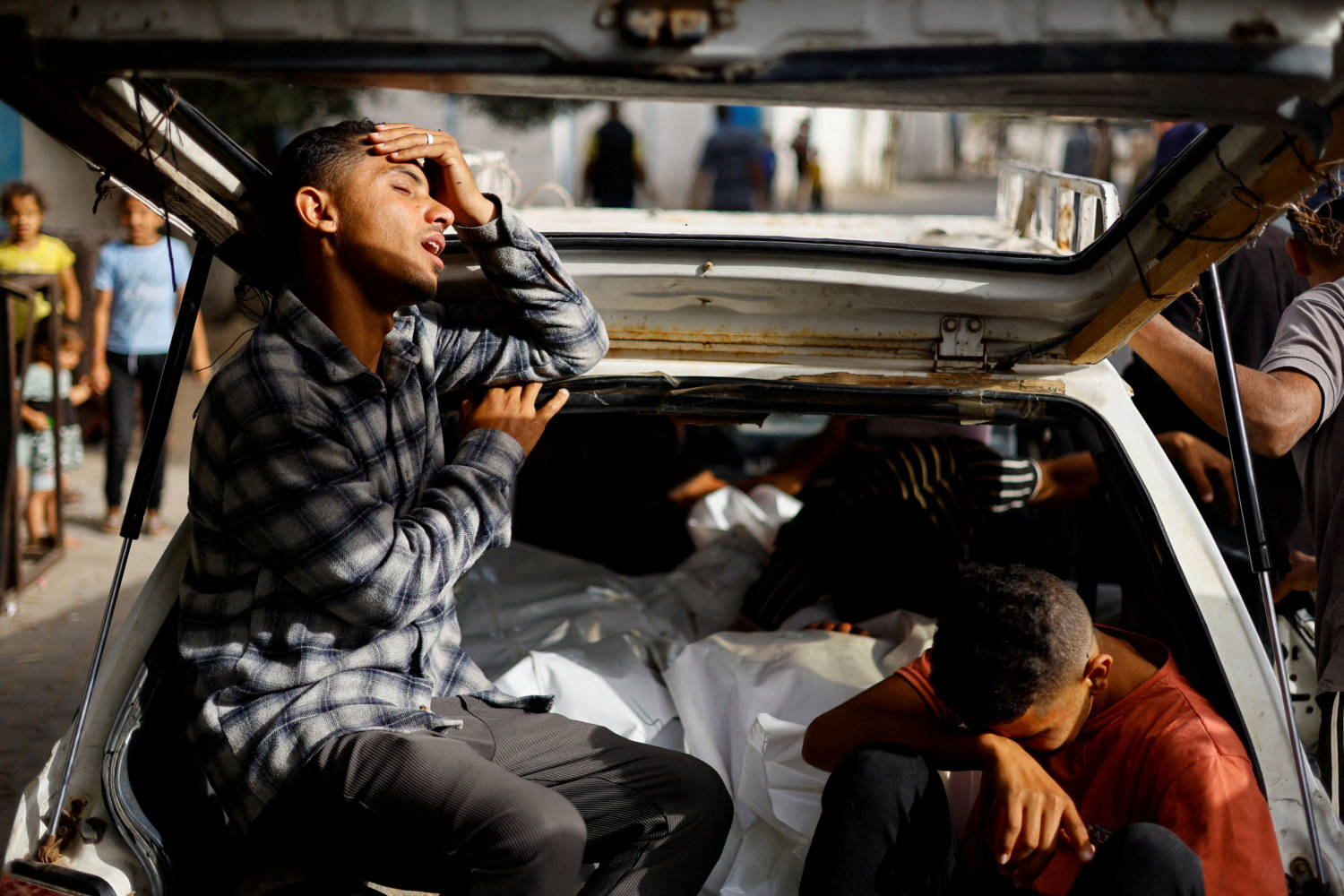 Funeral Of Palestinians Killed In An Israeli Strike On An Area Designated For Displaced People, In Rafah, In The Southern Gaza Strip
