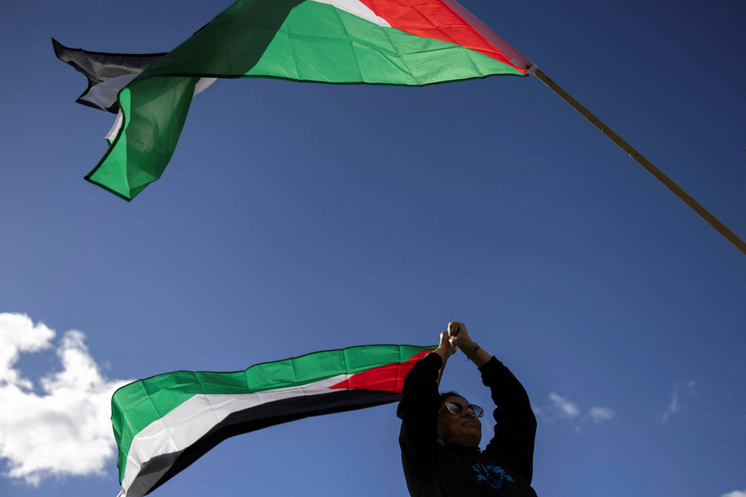 Rally In Support Of Palestinians Amid The Conflict Between Israel And The Palestinian Islamist Group Hamas In New York