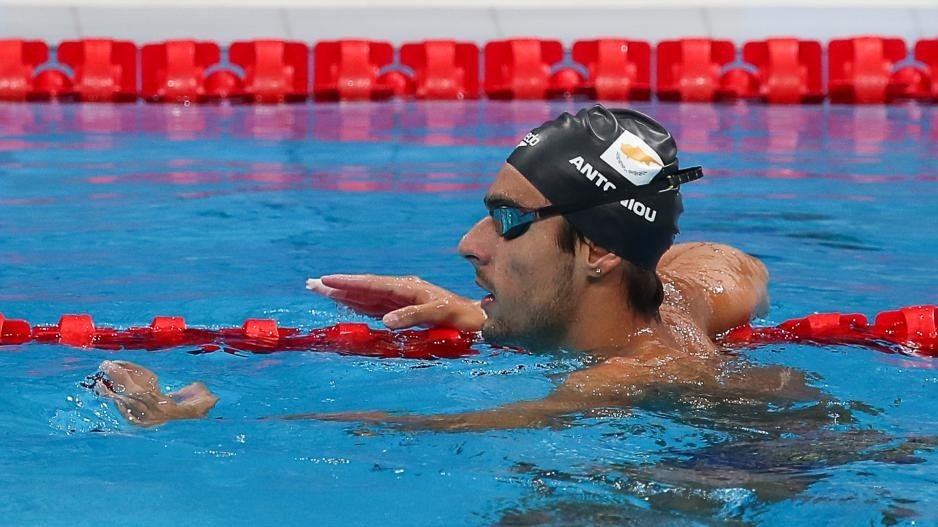 Cyprus's Antoniou Tops Heat In 100m Freestyle Swimming
