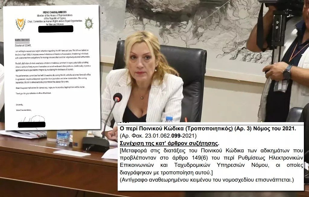 Irene Charalambidou Requests Osce's Intervention On Fake News Bill