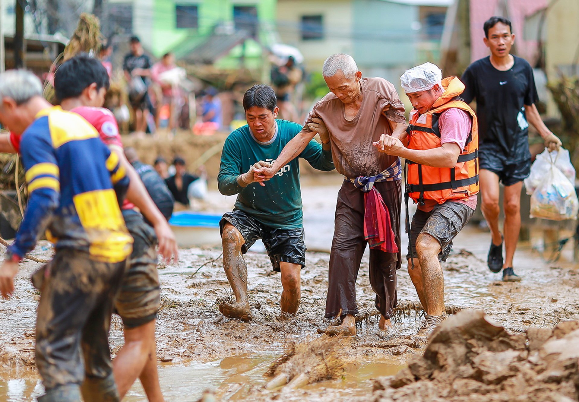 Floods From Typhoon Yagi Hit Provinces In Northern Thailand