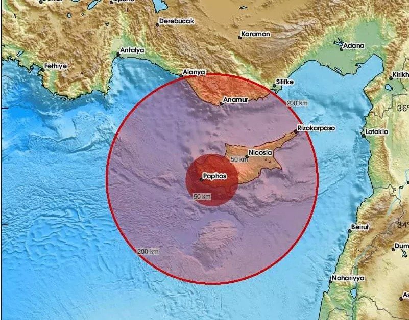 Earthquake Measuring 4.9 On The Richter Scale Hit Cyprus