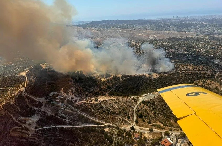 Fire Breaks Out Near Lania In Limassol