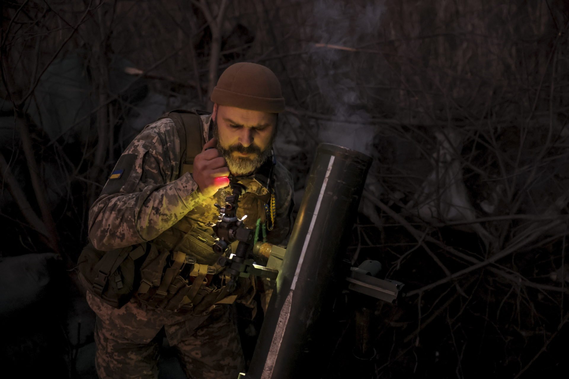 Ukrainian Servicemen Hold Position Near The Chasiv Yar In The Donetsk Region