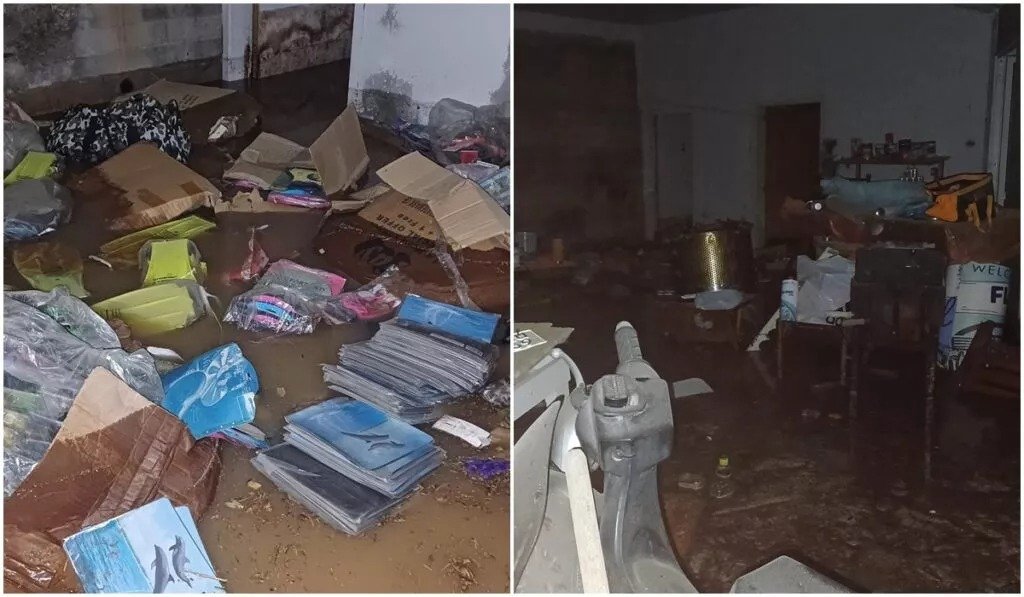 Storm Causes Flooding In Paralimni, Civil Defence Shelter Damaged