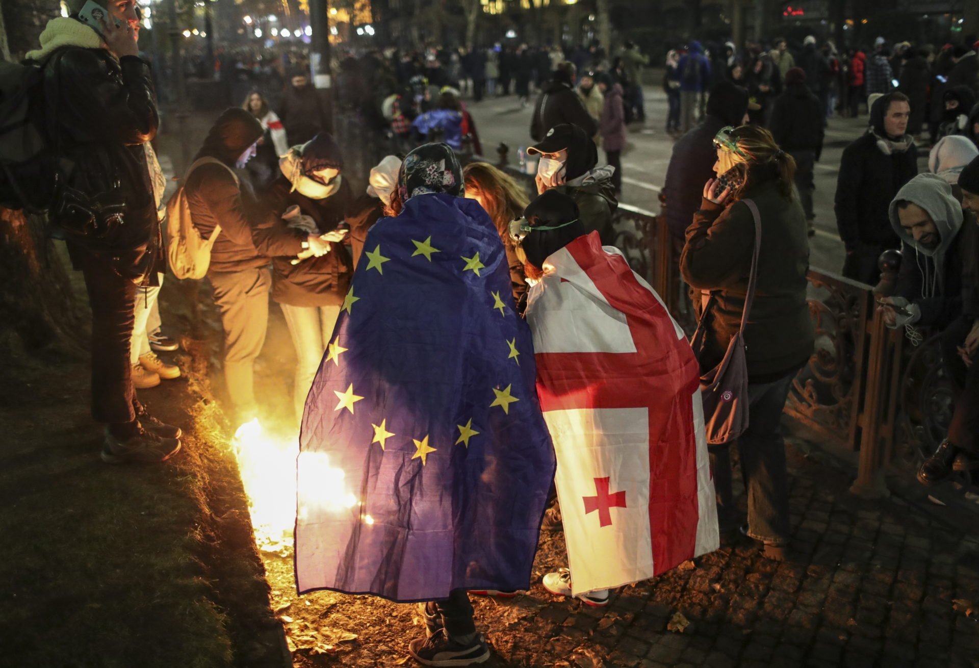 Georgian Opposition Continues Protests In Tbilisi Over Suspended Eu Accession Talks