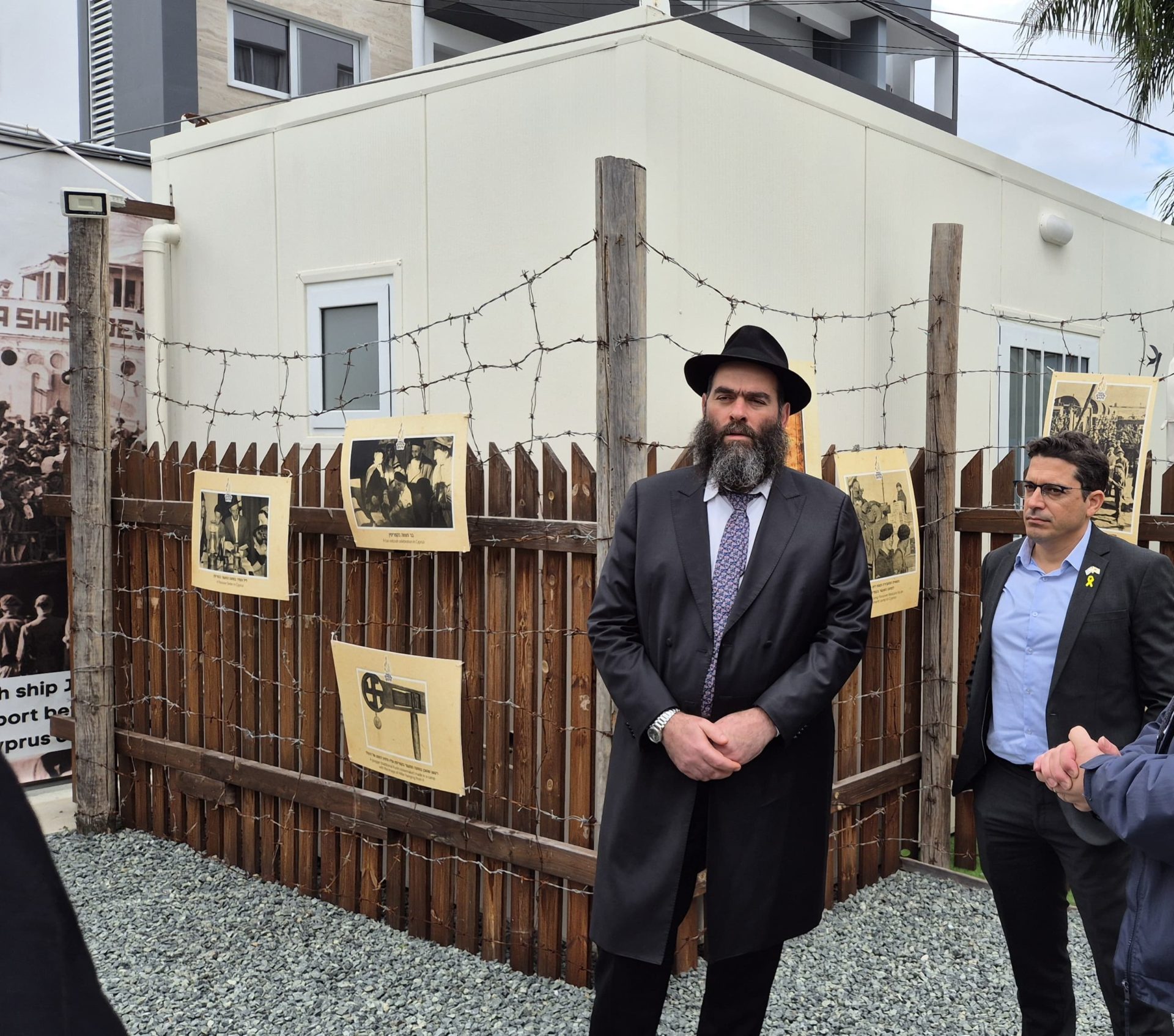 Chief Rabbi Raskin And Minister Of Diaspora Israel In The Nissen Hut Exhibit Jmc Larnaca