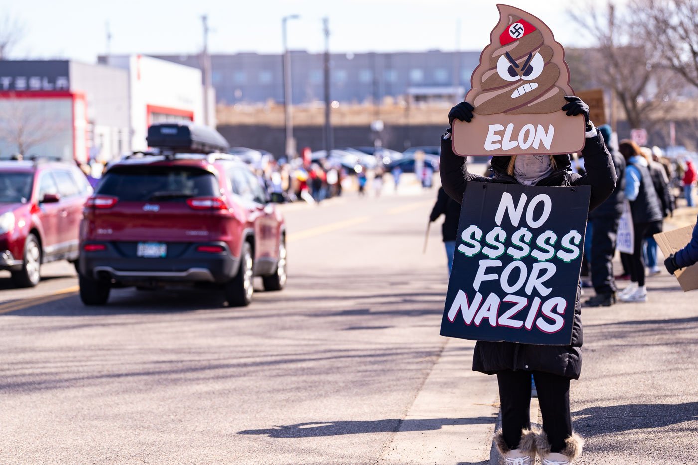 Tesla Takedown Protest Minneapolis March 22, 2025