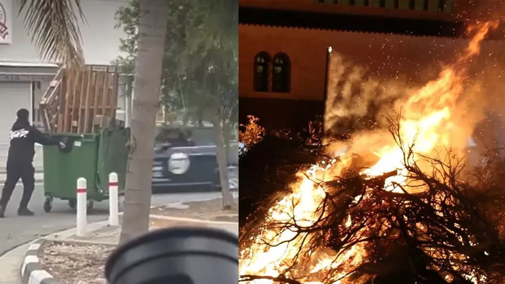 Youths Fill Rubbish Bins With Wood For Easter Bonfires, Parade Through Streets