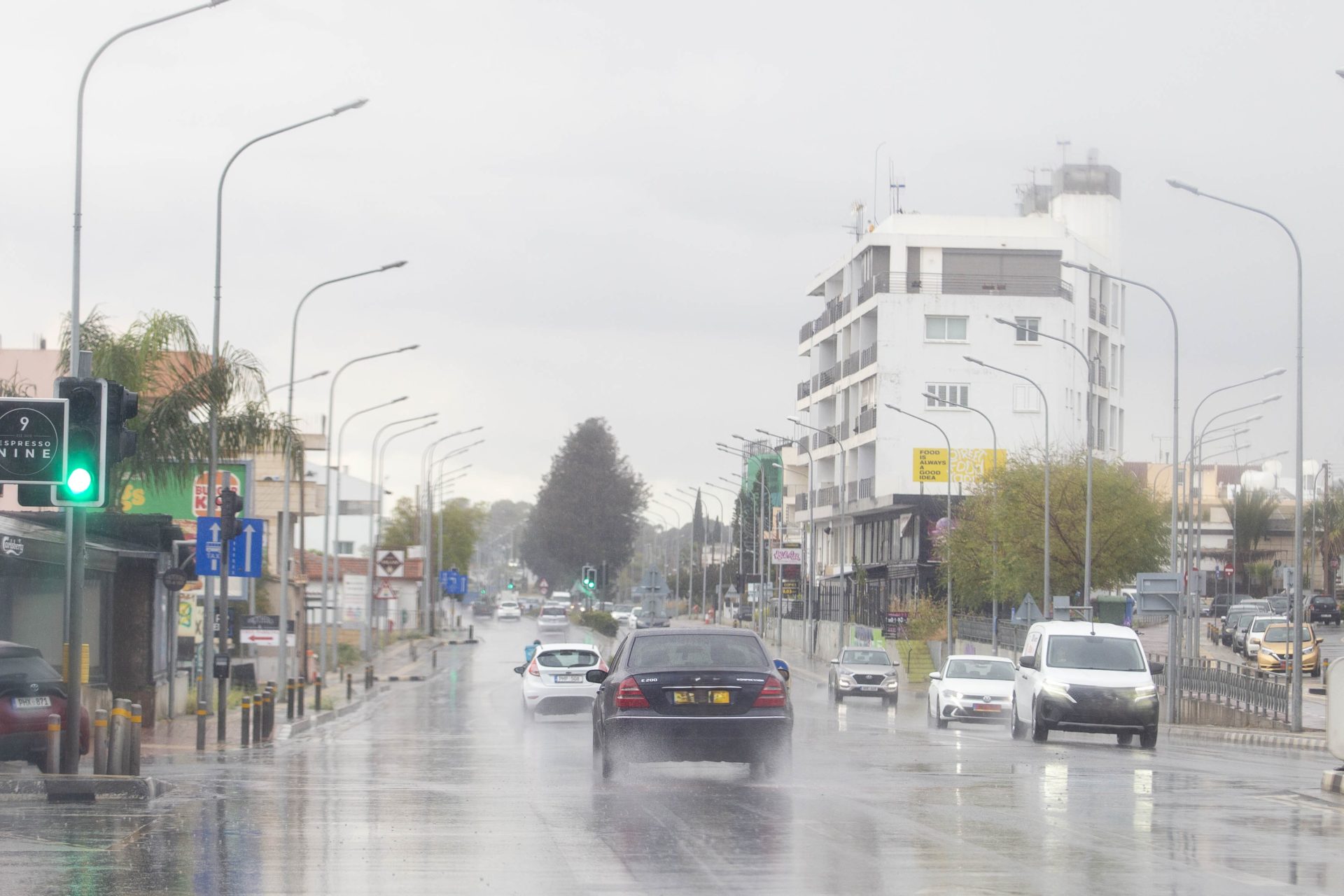 Nicosia Rain Road