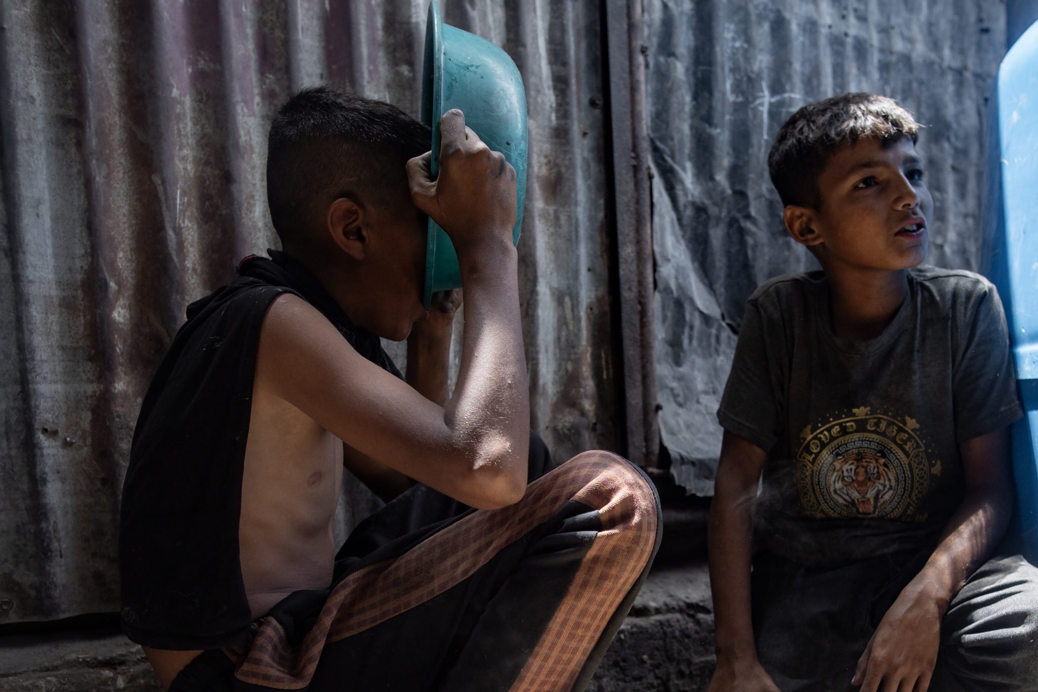 Hundreds Of Gazans Wait For Food At Charity Kitchen
