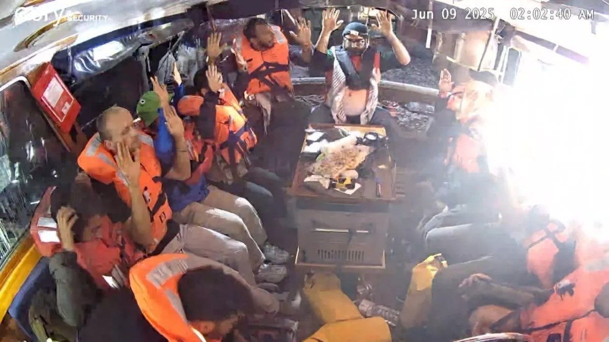 Madleen Gaza Aid Boat Activists Taken To Tel Aviv Airport For Deportation After Interception
