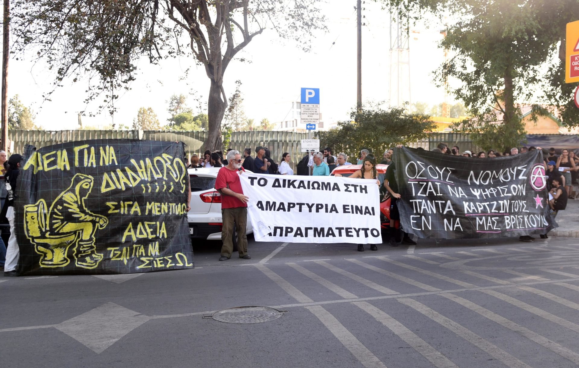 Protest Bill Demonstration Nicosia