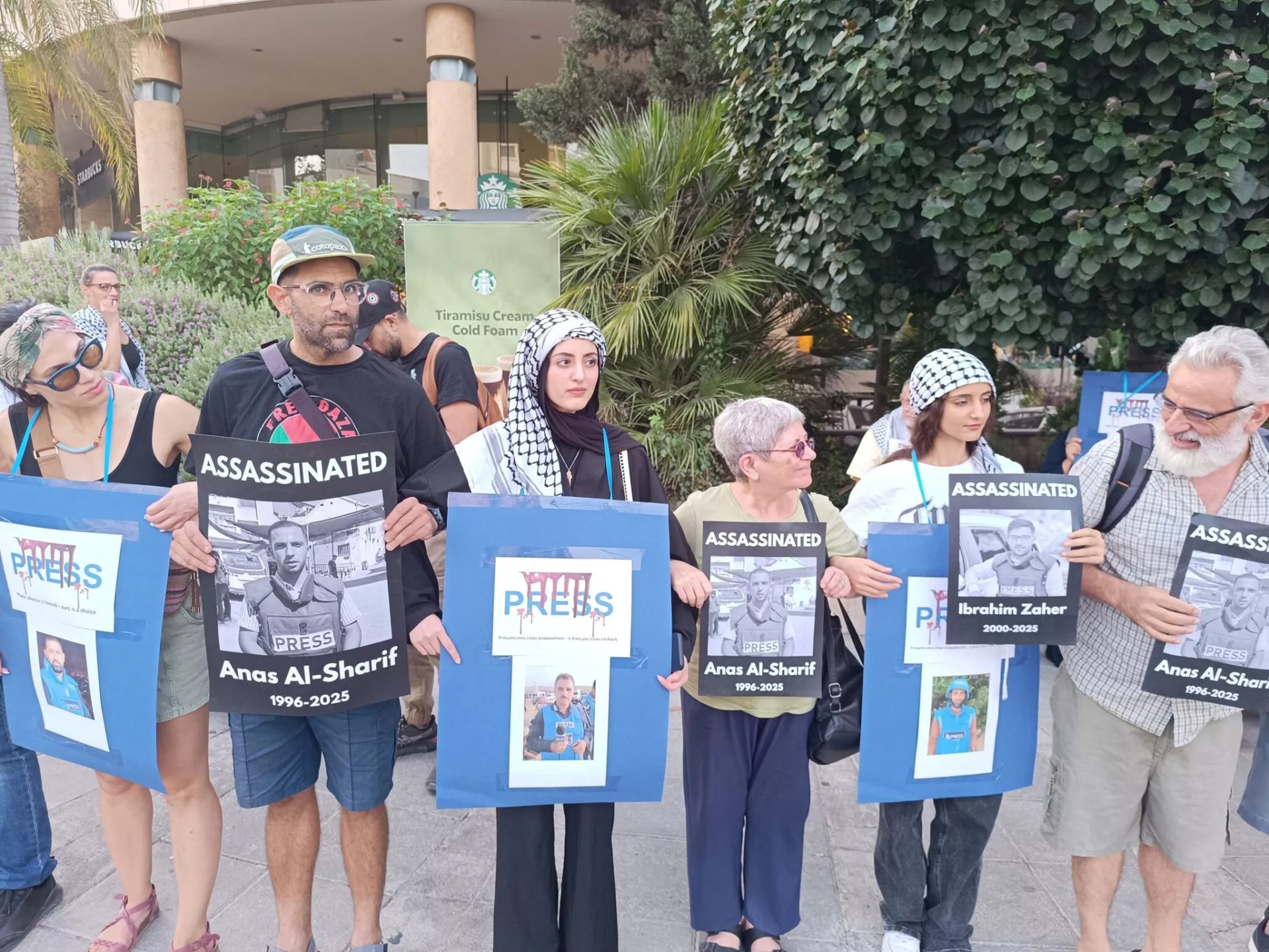 Silent Protest In Nicosia For Journalists Killed By Israeli Strikes In Gaza
