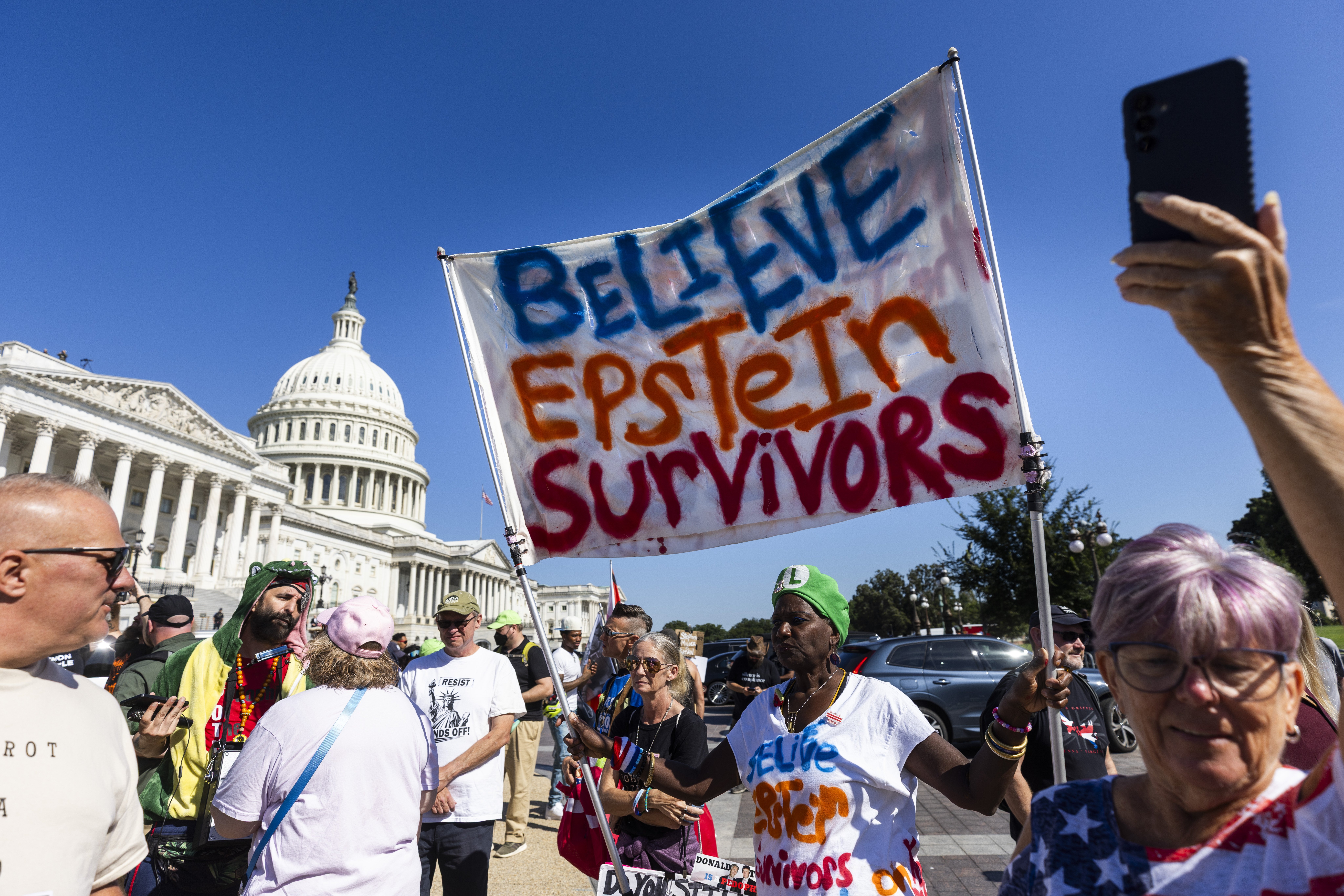 Us Representatives And Epstein Survivors Speak To Media Outside Us Capitol