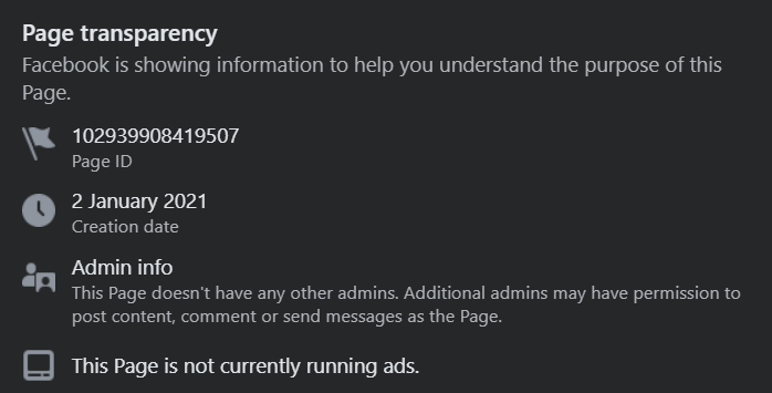 Page Transparency