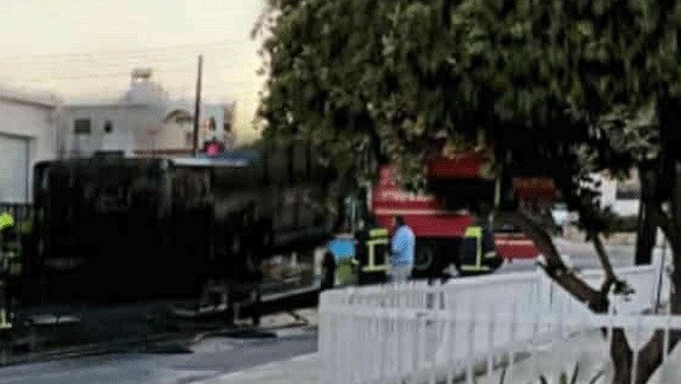 School Bus Catches Fire In Paphos With No Injuries Reported